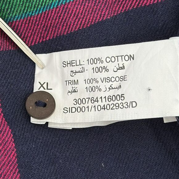 Anthropologie Bombey & Paisley Plaid Shirt Dress XL – Ruffle Sleeves 100% Cotton - Picture 11 of 12